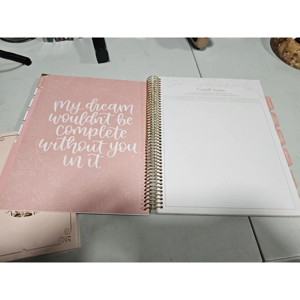 Bloom Daily Planners Our Wedding Planner Organizer White Gold Scallop Undated
